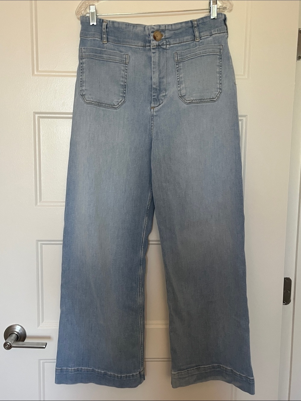 ANTHROPOLOGIE MAEVE COLLETTE High-Rise Wide Leg Cropped Jeans